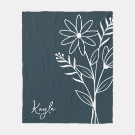 誕生月花四月書名 フリースブランケット