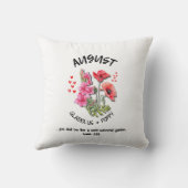 誕生月花威厳があるカスタムキリスト教 クッション (裏面)