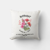 誕生月花威厳があるカスタムキリスト教 クッション (正面)