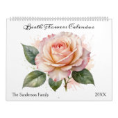 誕生月花水彩フローラ カレンダー (カバー)