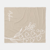 誕生月花舞書名 フリースブランケット (正面(横))