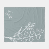 誕生月花舞書名 フリースブランケット (正面(横))