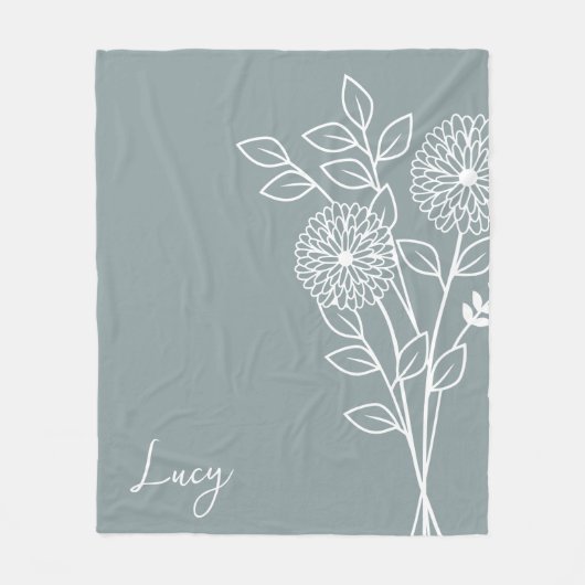 誕生月花11月書名 フリースブランケット (正面)