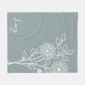 誕生月花11月書名 フリースブランケット (正面(横))