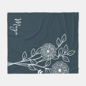 誕生月花11月書名 フリースブランケット (正面(横))