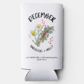 誕生月花12月クリスチャン スリム缶クーラー (裏面)