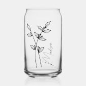 誕生月花12月ホリーベリーブリーズメイド ガラス缶 (正面)