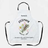 誕生月花12月名前をカスタムするクリスチャン エプロン (正面)