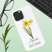 誕生月花3月水仙アクリル iPhoneケース