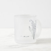 誕生月花5月花ゆり誕生日プレゼントママ フロストグラスマグカップ (正面右)