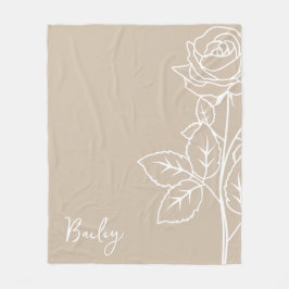 誕生月花6月書名 フリースブランケット