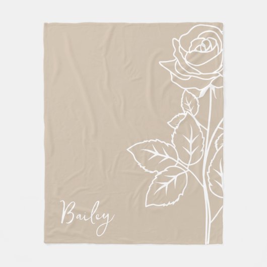 誕生月花6月書名 フリースブランケット (正面)