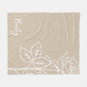 誕生月花6月書名 フリースブランケット (正面(横))