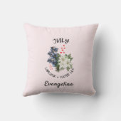 誕生月花7月桃色フローラ クッション (裏面)