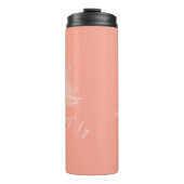 誕生月花7月誕生日ギフトモノグラム タンブラー (正面)