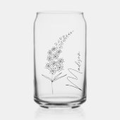 誕生月花7月Lankspin Bridesmaidギフト ガラス缶 (正面)