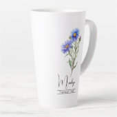 誕生月花9月アスター カフェラテマグ (右アングル)