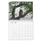 誕生月鳥 カレンダー (1月 2027)