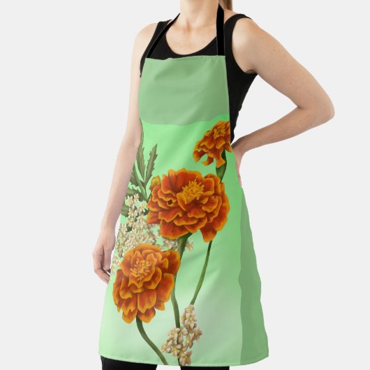 誕生月10月マリゴールドオールオーバープリントエプロン エプロン (インサイチュ)