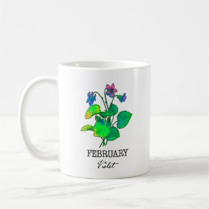 誕生月2月バイオレット コーヒーマグカップ