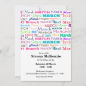 誕生月　３月 招待状 (正面)