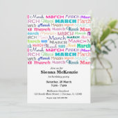 誕生月　３月 招待状 (スタンド正面)