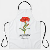 誕生月 1月 エプロン (正面)