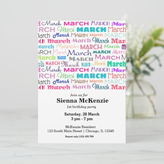 誕生月：3月 招待状 (スタンド正面)