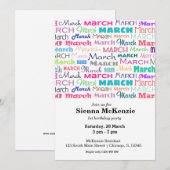 誕生月：3月 招待状 (正面/裏面)