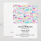 誕生月 5月 招待状 (正面/裏面)