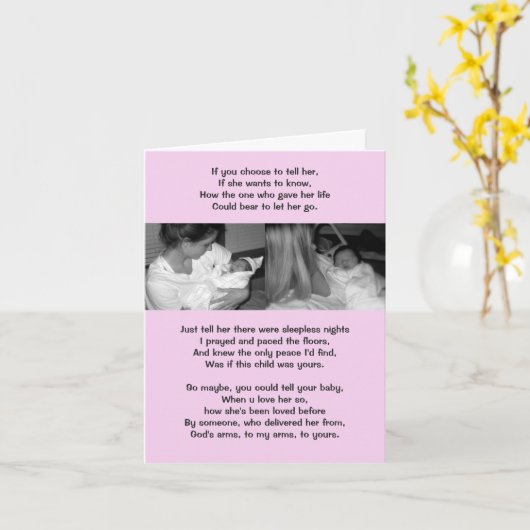 誕生母から養母 カード (黄色い花)