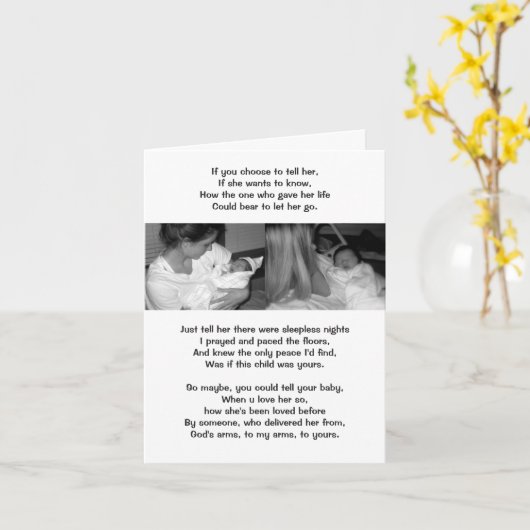 誕生母から養母 カード (黄色い花)