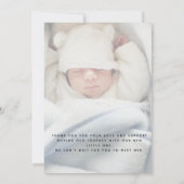 誕生注釈カード4 photo collageカード 招待状 (裏面)