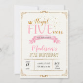 誕生王室の日の招待状 招待状 (正面)