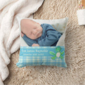 誕生生まれたばかりのギフト少年ブルーカエル枕 クッション (ブランケット)
