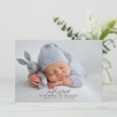 誕生生まれたばかりの発表4 – 写真サンキューカード サンキューカード (スタンド正面)