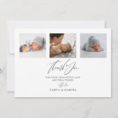 誕生生まれたばかりの発表4 – 写真サンキューカード サンキューカード (裏面)