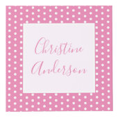 誕生生まれたばかりの統計と写真を持つベビーガール フォトキューブ (正面)