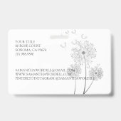 誕生産科図解入りの、写真付きの花 バッジ (裏面)