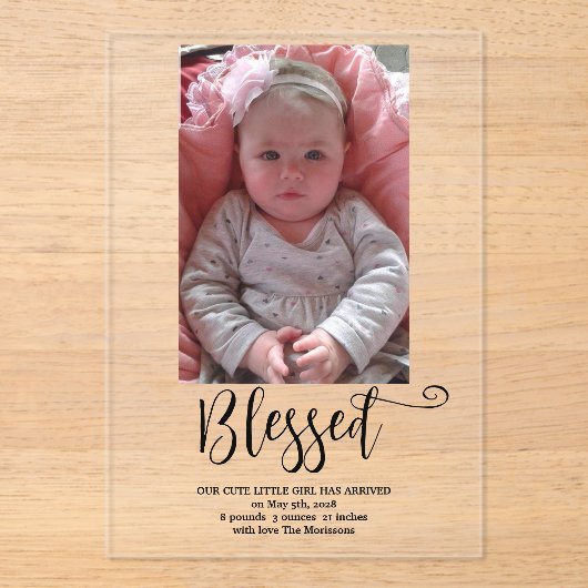 誕生発表アクリル招待状 アクリル招待状 (正面)