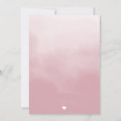 誕生発表クラウド&スターズベビーガールカード 案内状 (裏面)