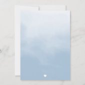 誕生発表クラウド&スター男の赤ちゃんカード 案内状 (裏面)