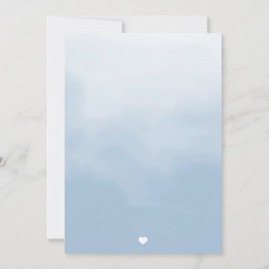 誕生発表クラウド&スター男の赤ちゃんカード 案内状 (裏面)