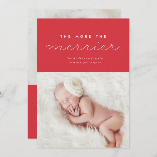 誕生発表クリスマスカード シーズンカード (正面/裏面)