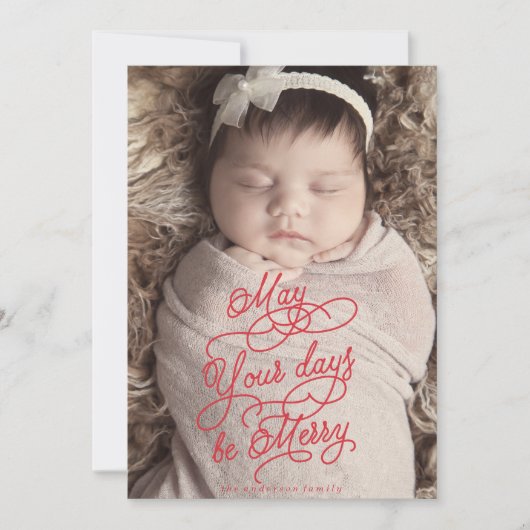 誕生発表クリスマスカード シーズンカード (正面)