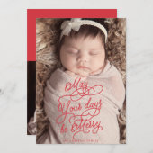 誕生発表クリスマスカード シーズンカード (正面/裏面)