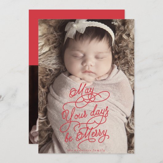 誕生発表クリスマスカード シーズンカード (正面/裏面)