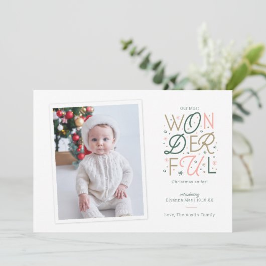 誕生発表クリスマスカード シーズンカード (スタンド正面)