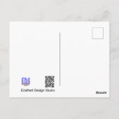 誕生発表ストーク&ベビーDIYポストカード ポストカード (裏面)