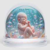 誕生発表スノーグローブ (正面)